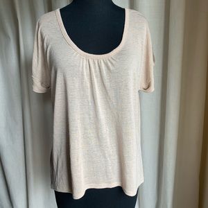 MOSSIMO KNIT TOP Sz XL short sleeve w tabs on cuff